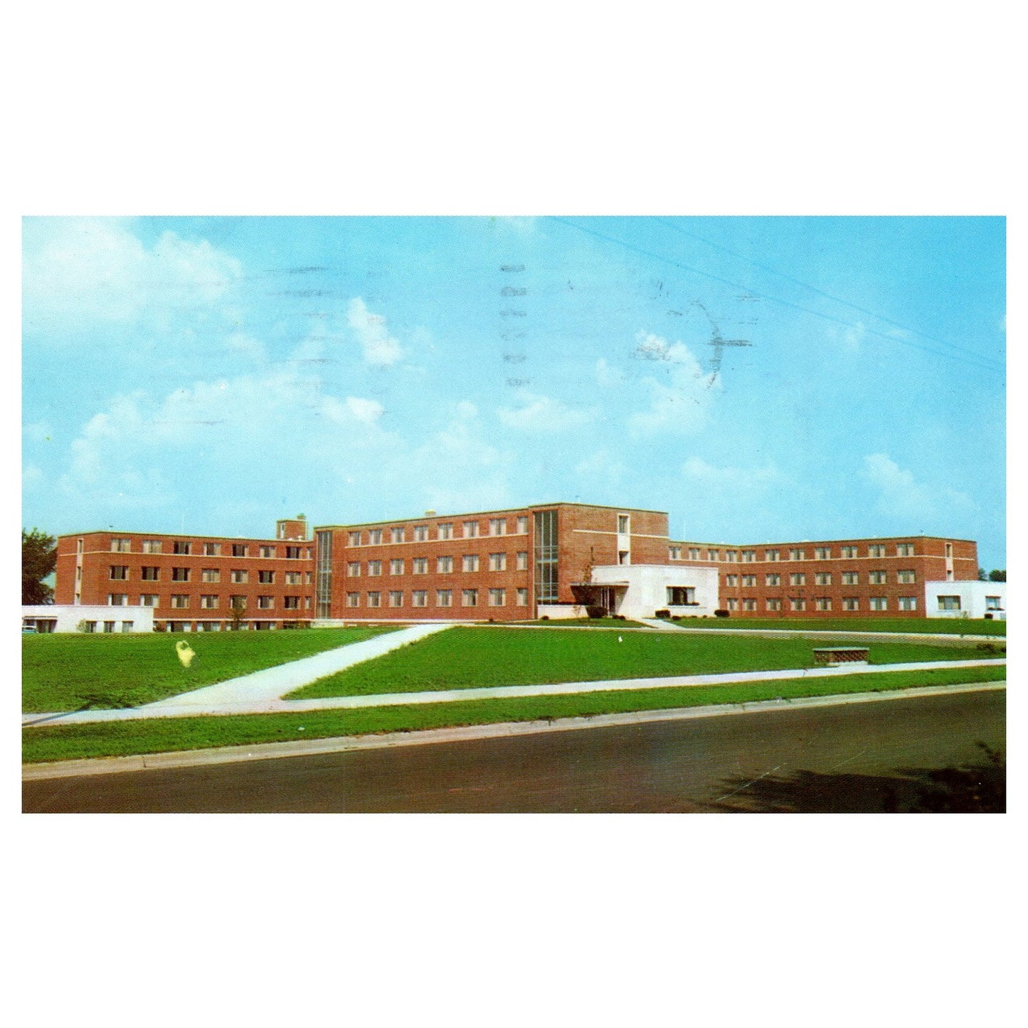 Vtg Postcard Francis Woodward Hall Ball State Teachers College Muncie 1959 P4-6
