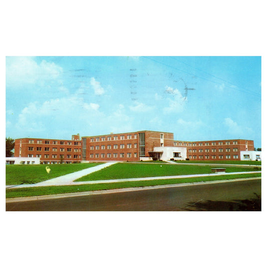 Vtg Postcard Francis Woodward Hall Ball State Teachers College Muncie 1959 P4-6