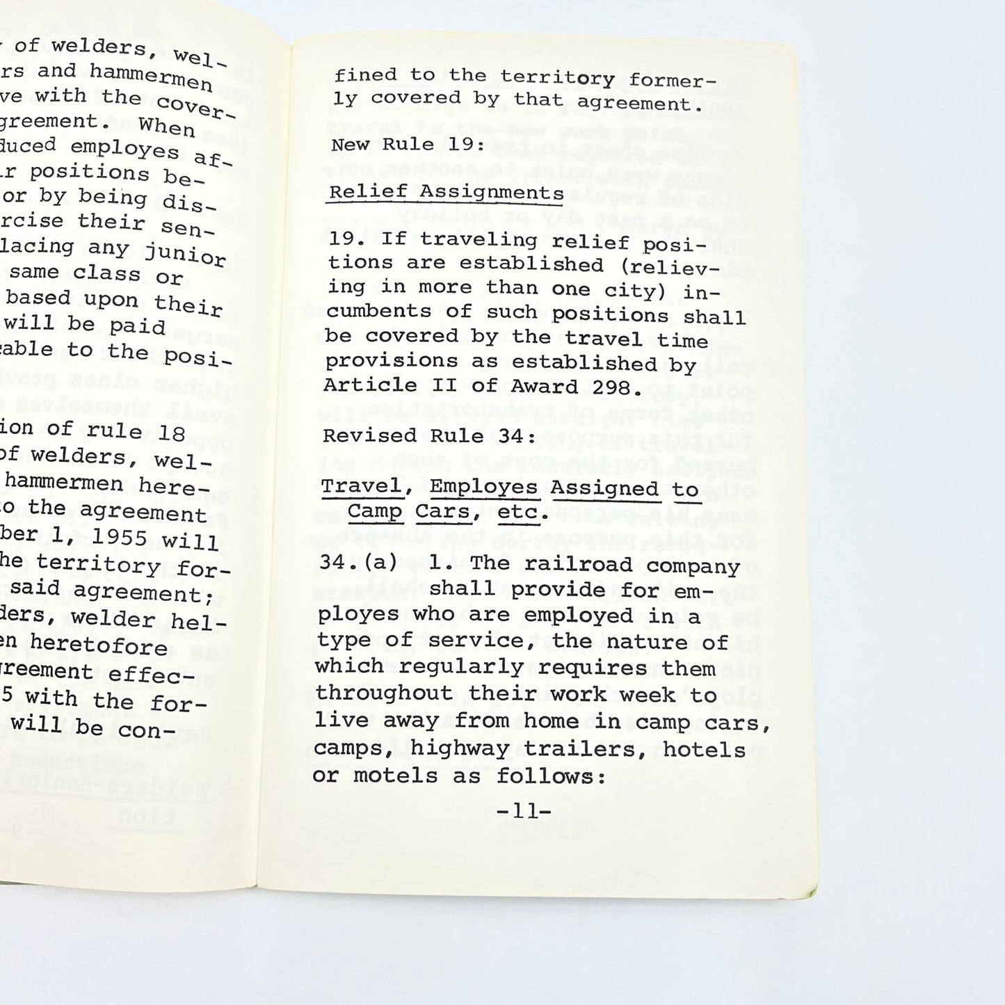 1955-70 Chicago Northwestern Railway Memorandum Agreement Booklet H5-3