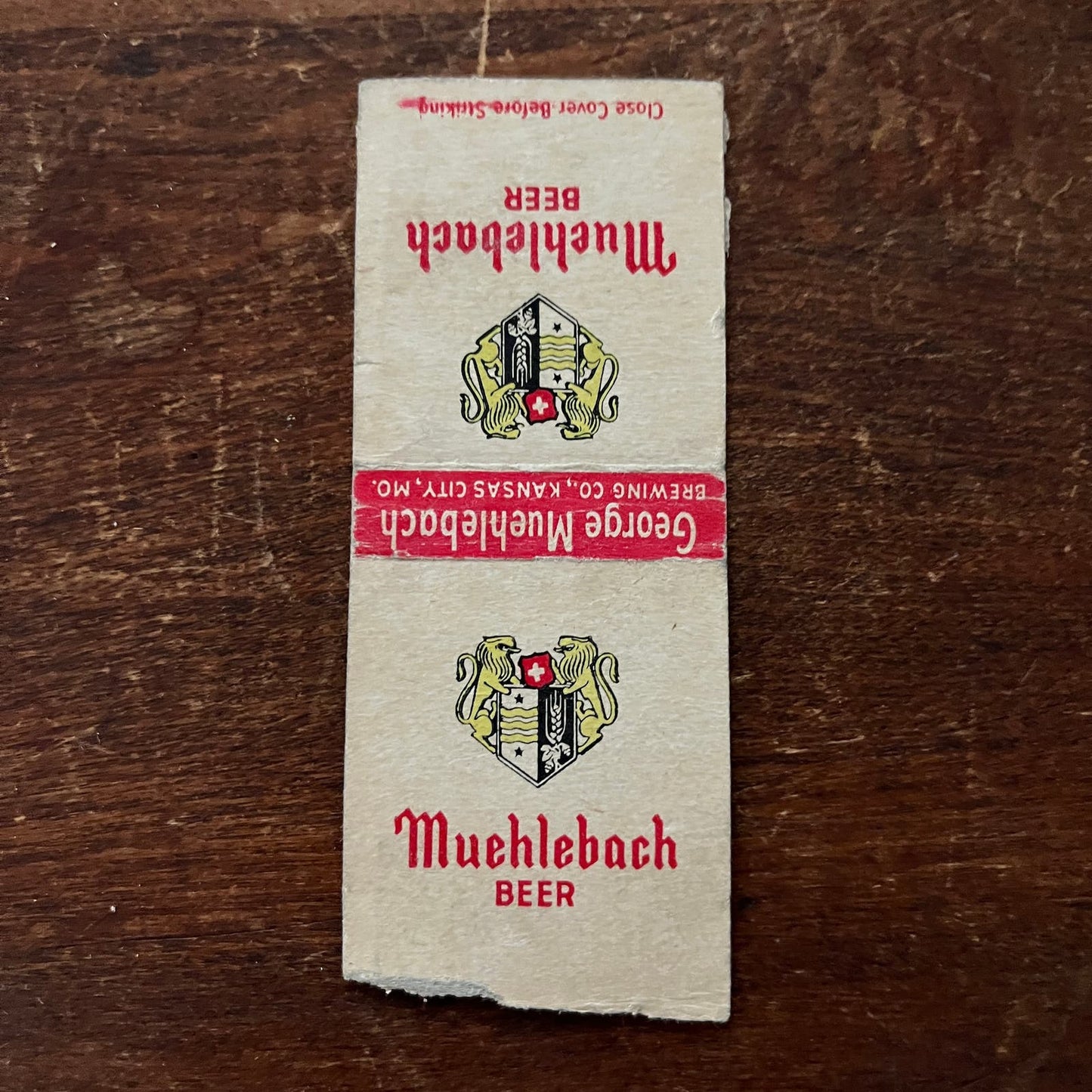 George Muehlebach Beer Kansas City MO Advertising Matchbook Cover SA9-M13