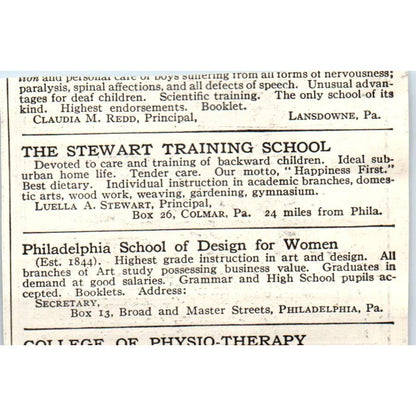 c1920 Harper's Magazine Ad - Beechwood School Jenkintown PA M.H. Reaser EA3-1