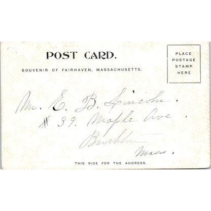 Old Fort Phoenix Fairhaven 1904 Original Postcard TJ9-P2