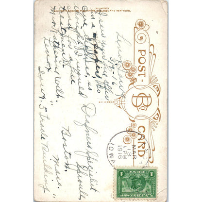 Little Girl in Bonnet Fred Spurgin 1916 Original Postcard TK1-22