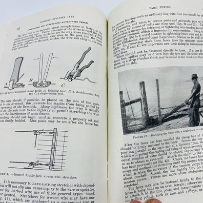 1946 Farm Fences Bulletin 1832 US Department of Agriculture Booklet TB6