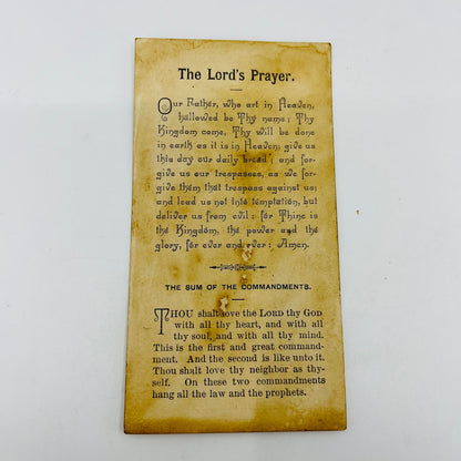 1880s Victorian Christian Verse Card Romans 6:23 Bouquet SAH9-H7