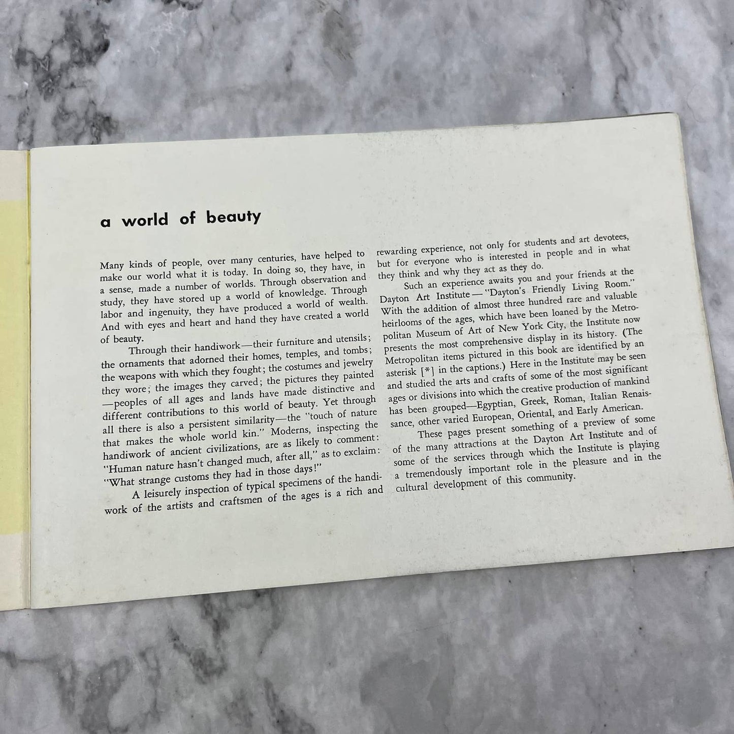 1950s A World Of Beauty Dayton Art Institute Ohio Booklet Museum Book TH5