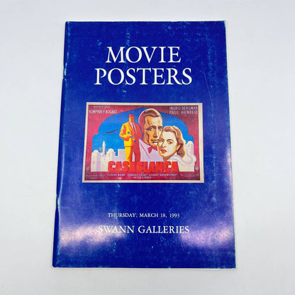 Movie Posters Auction Catalog Swann Galleries 1993 TF9