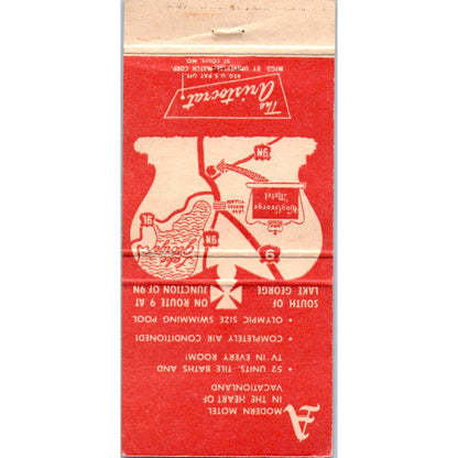 King George Motel Lake George NY Advertising Matchbook Cover MM9-6