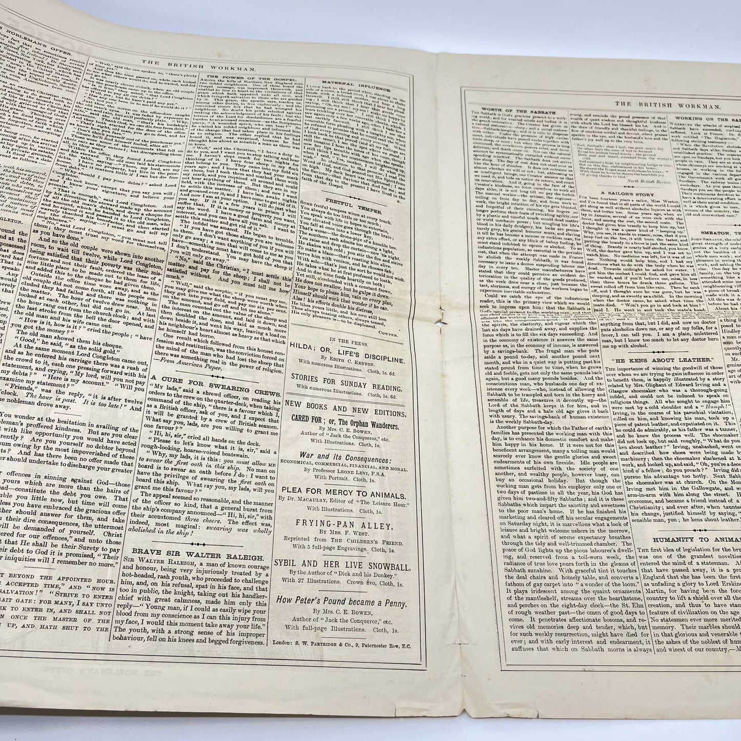 1881 Aug British Workman Newspaper #320 The Nobleman’s Offer Engraving FL3