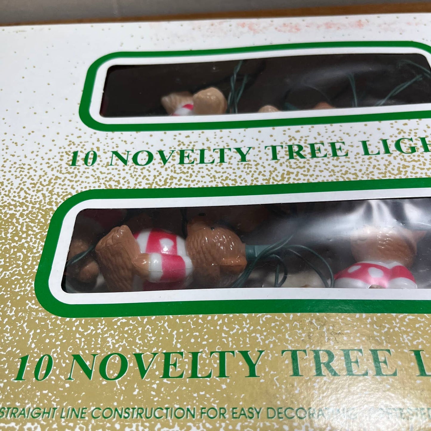 Vintage Santa’s World 10 TEDDY BEAR Christmas Lights String in Box WORKING TA6