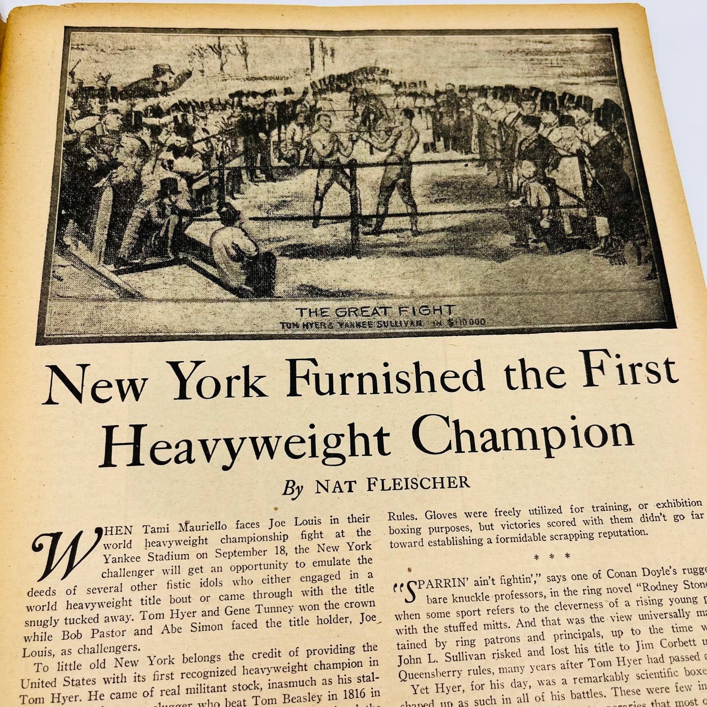 1946 Oct - The Ring Boxing Magazine – Tami Mauriello Cover Louis-Mauriello TA5