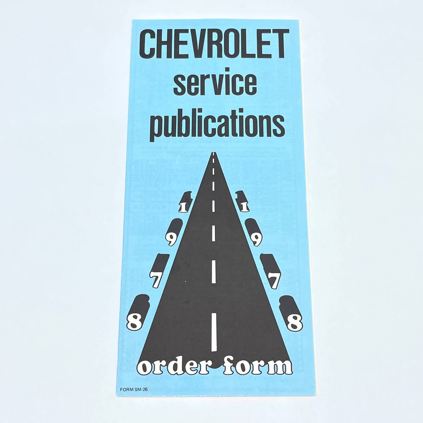 1978 Chevrolet Chevy Service Publications Order Form Brochure AB8