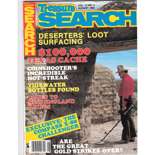 Treasure Search Magazine 1984 August Metal Detecting Gold Diamonds M2