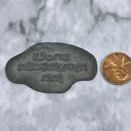 Vintage Printing Letterpress Printers Block Plate Snow Mountain Inn SE830