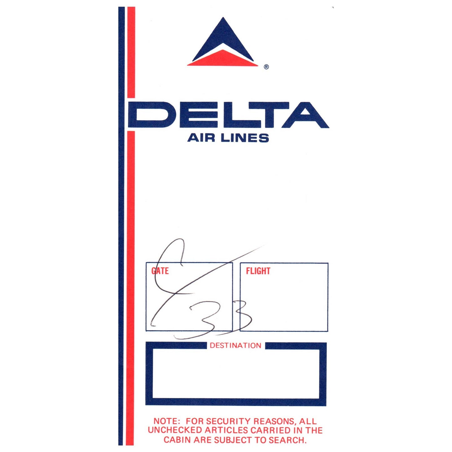 1978 Delta Airlines Ticket Jacket SE4