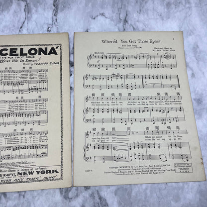 Where'd You Get Those Eyes? - 1926 sheet music - Frank Fay cover photo  TH1