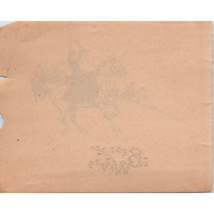 Antique Greeting Card Victorian Woman Riding Horse Side Saddle Dressage SE5