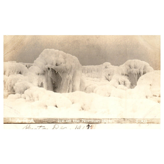 WWI Ice on the Norman Bitts 1917 - Original Postcard RPPC P3-6