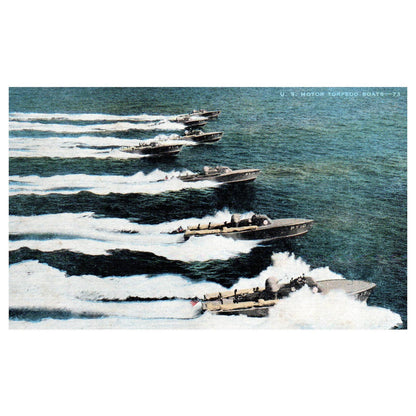 US Motor Torpedo Boats - Original Postcard TJ8-5