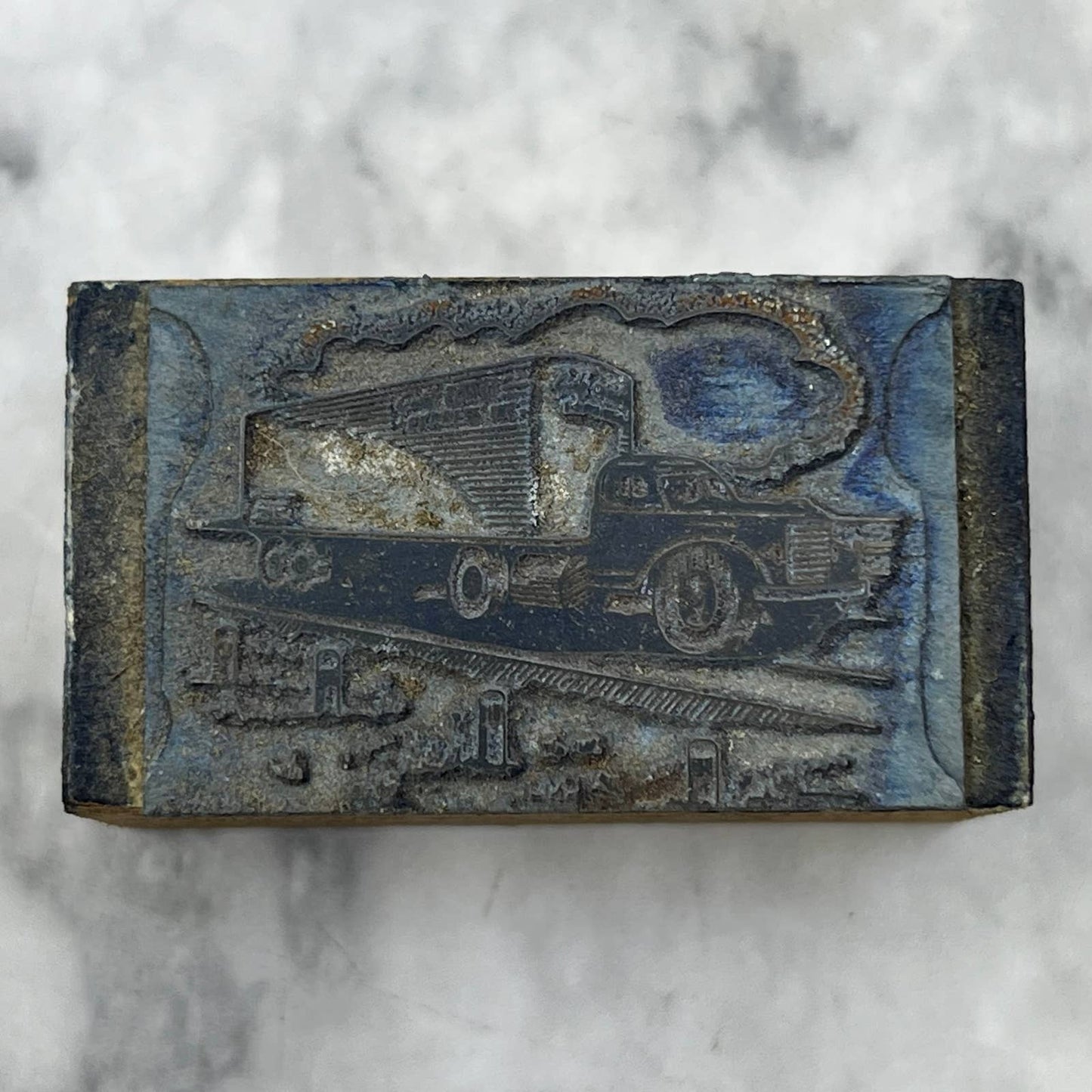 Vintage Printing Letterpress Printers Block Plate Semi-Truck TJ56