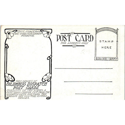 Antique Postcard View Looking North from Dispatch Building Columbus OH TD8-O2