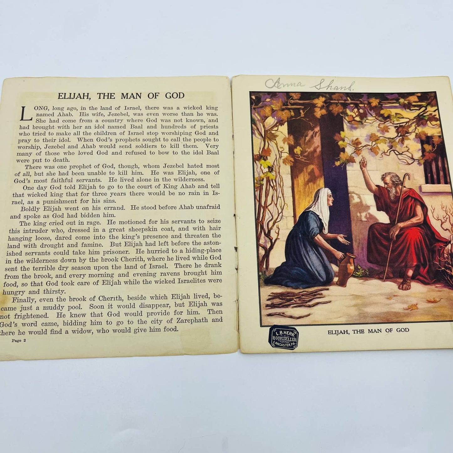 c1920 Art Nouveau Childhood Bible Stories - Daring to Do Right TD5