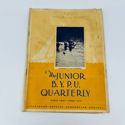 1938 Junior BYPU Quarterly Southern Baptist Convention Series Magazine C1