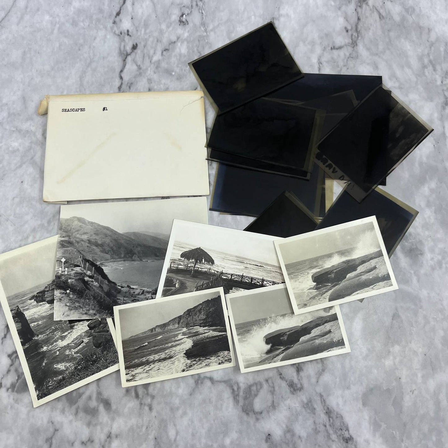 c1930 Collection of Photos & Negatives Seascapes San Diego & LA Jolla CA TJ9-PG2
