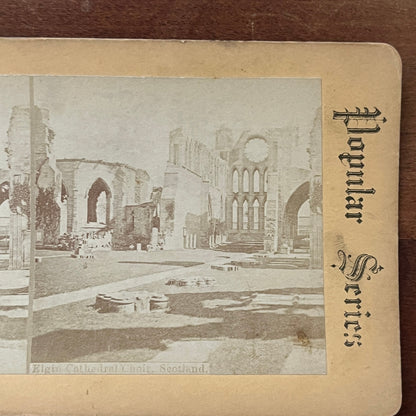 Elgin Cathedral Choir Scotland Antique Stereoview Card H2-5