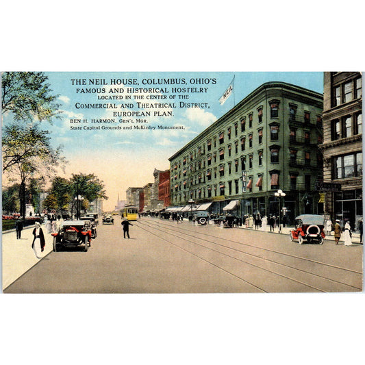 Vintage Postcard The Neil House Historical Hostelry Columbus Ohio TD9