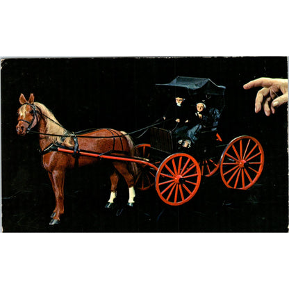 Hand Carved Horse & Buggy Mabel D. Gurney Collection Original Postcard PB10