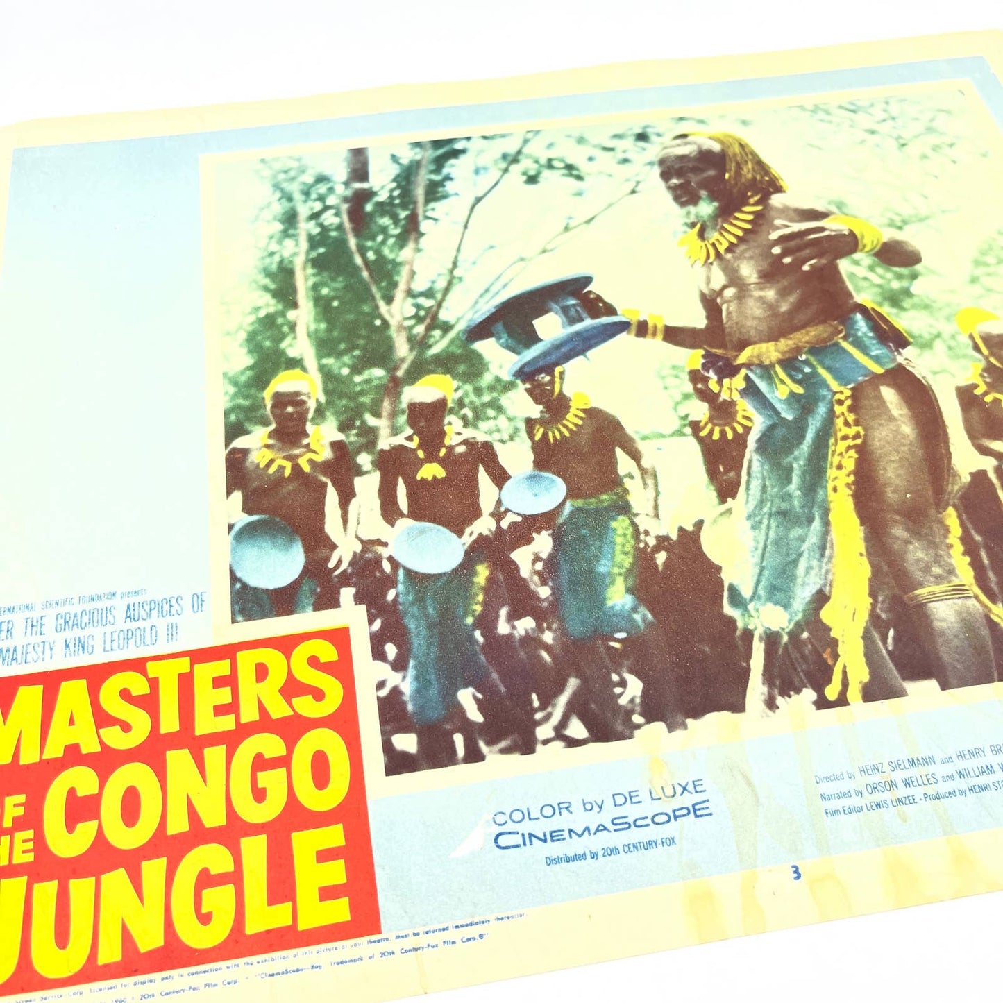 1960 Masters of the Congo Jungle Heinz Sielmann Lobby Card 3-2 FL4