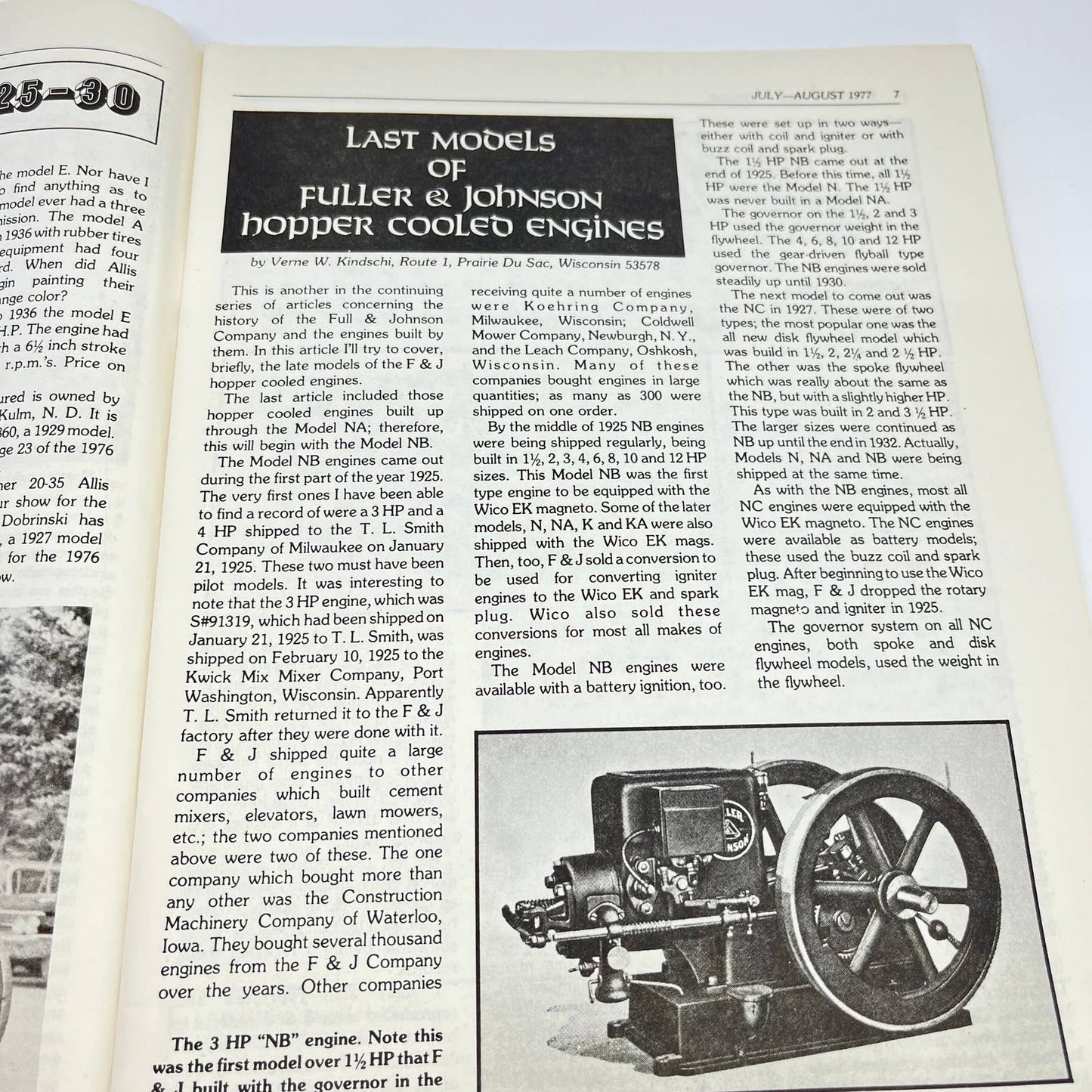 1977 July-August The Gas Engine Magazine Lancaster PA TE7