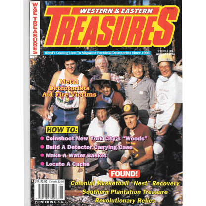 Western and Eastern Treasures Magazine Aug 1994 Vol. 28 Metal Detecting Gold M1