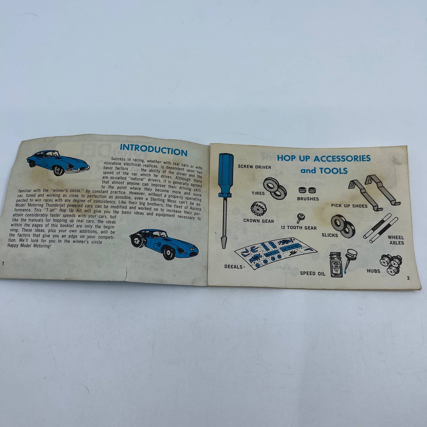 1964 Aurora Plastics Model Motoring Hop-Up-Honts ThunderJet 500 Car Booklet SC5