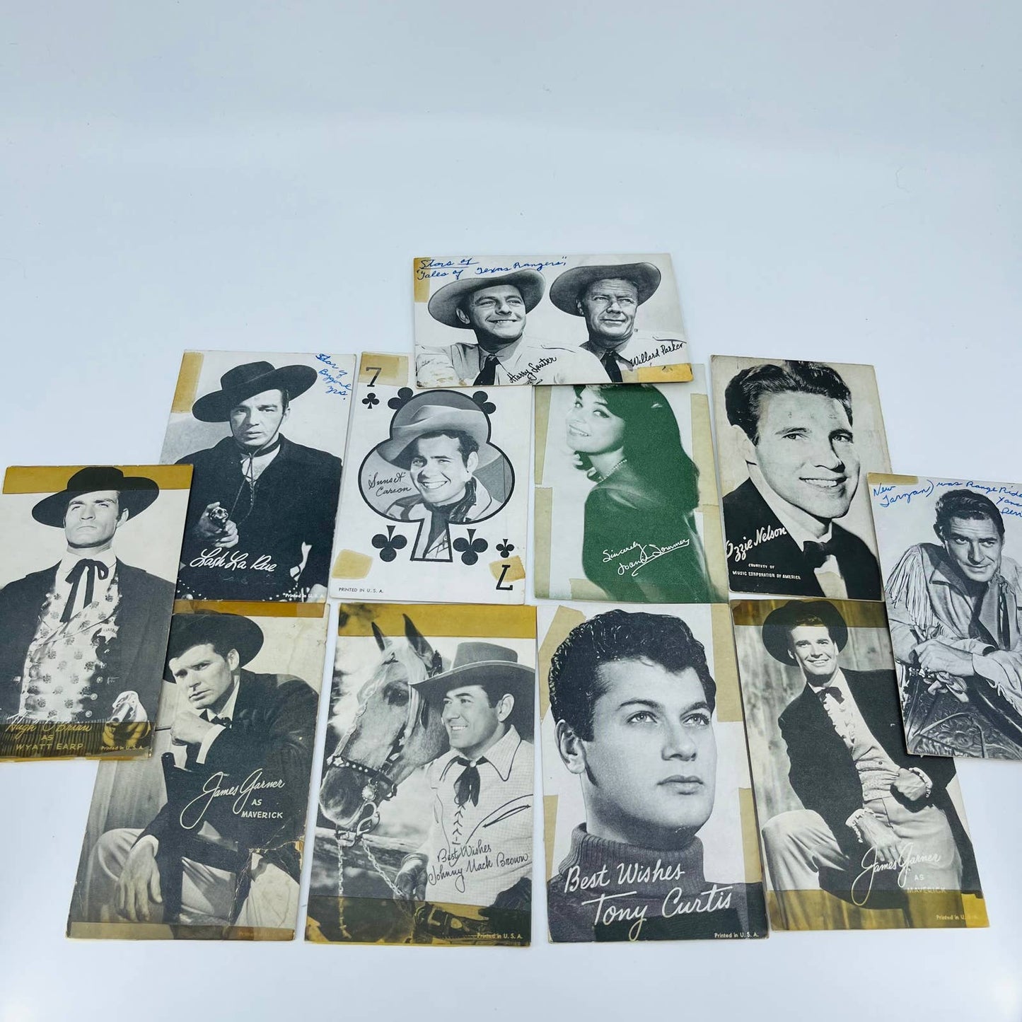 Vintage Postcard Lot of 11 Early Film Stars Cowboy Movies Photo Photograph EA3