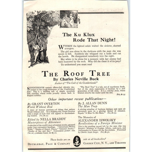 c1920 Harper's Magazine Ad - The Roof Tree by Charles Neville Buck TF6-1