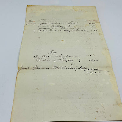 1881 Daniel Hill Lumber Calais Maine Billhead Letterhead Receipt AA4