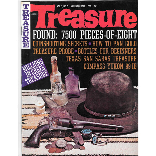 Treasure Magazine - Treasure Hunting Gold Mining Metal Detecting Nov 1972 M4