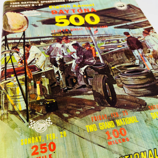 Daytona Int'l Speedway Auto Race Program-Daytona 500-2/27/1966 8th Annual BA1