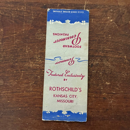 Pennmoor Footwear Rothschild's Kansas City MO Advertising Matchbook Cover SB3-M5