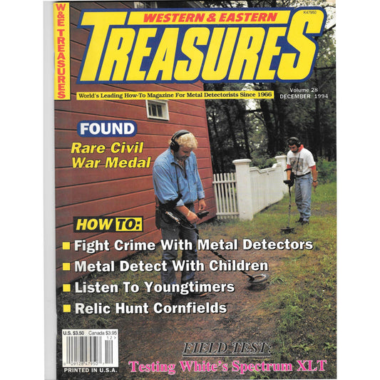 Western and Eastern Treasures Magazine Dec 1994 Vol. 28 Metal Detecting Gold M1