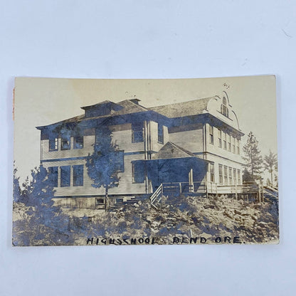 1909 RPPC Bend Oregon High School Postcard SC6