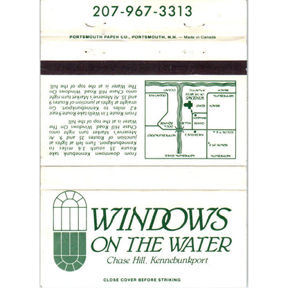 Widows on the Water Chase Hill Kennebunkport Advertising Matchbook Cover SA1-M5