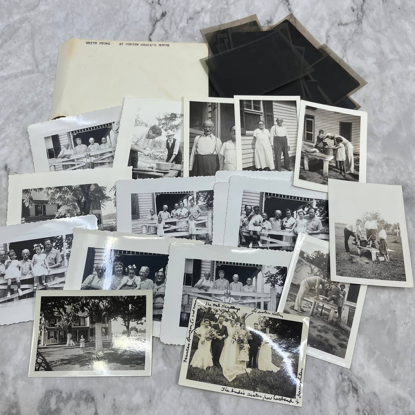 c1940 Collection of Photos & Negatives White Stone VA Family Gathering TJ9-PG2