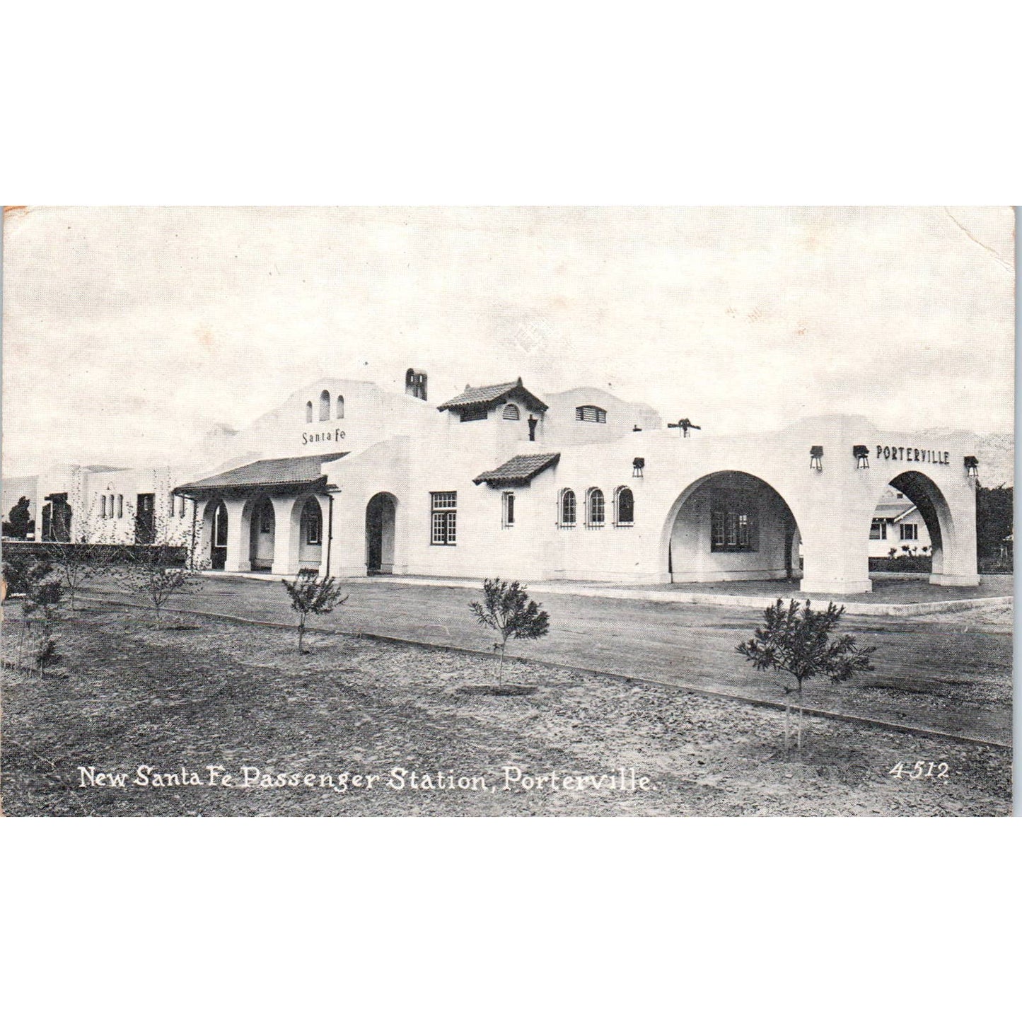 New Santa Fe Passenger Station Portersville - Original RPPC Postcard TJ9-P1