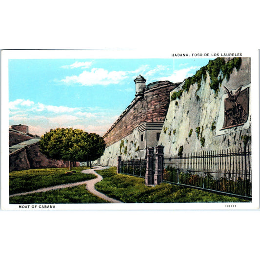Moat of Cabana Cuba Original Postcard P3-1