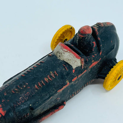 Auburn Rubber Toy Co. 1950s Indy Car Racer Black Red Yellow 6” TB6