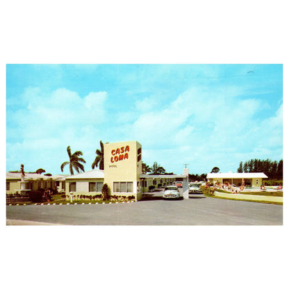 Vintage Postcard - Casa Loma Motel Hallandale Florida 1958 TJ6-1