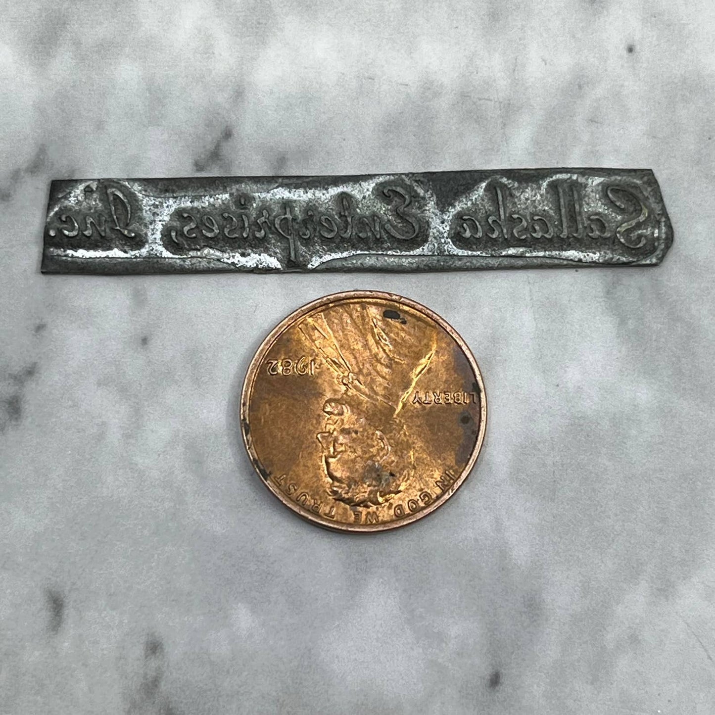 Vintage Printing Letterpress Printers Block Plate Salkaska Enterprises Inc SE831